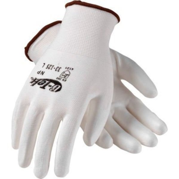 Pip PIP® 33-125/L G-Tek® GP„¢ General Duty Nylon Glove, Polyurethane Coated, White, L 33-125/L
